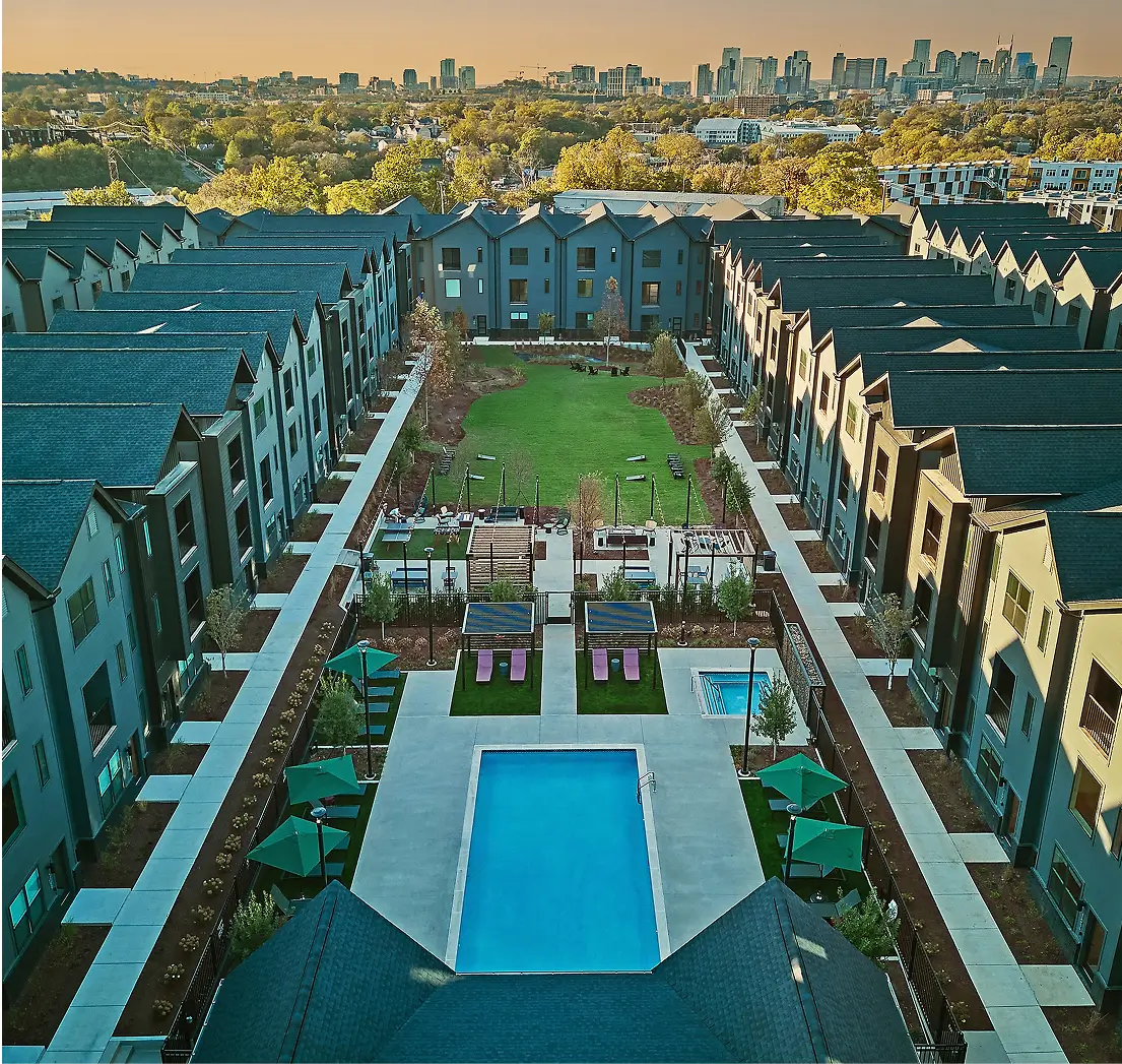 aerial view of the community