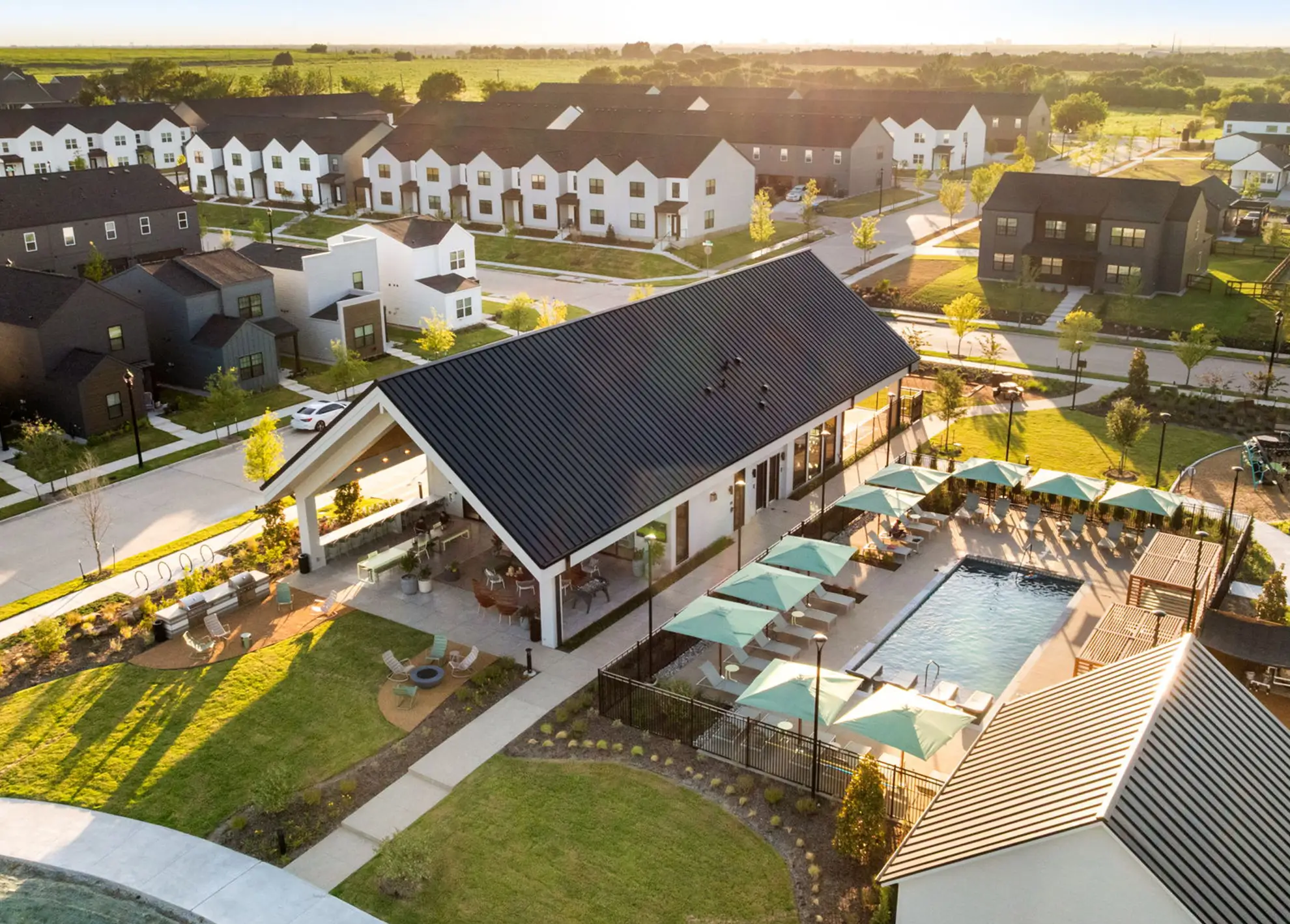 Aerial view of resident clubhouse